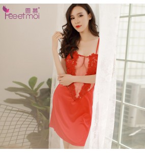 FEE ET MOI Sexy Lace Seethrough Body Sleepwear (Red)